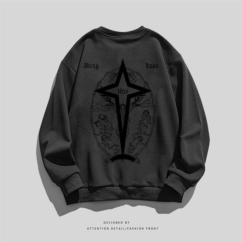 NRVP Áo Thun Nữ Dài Tay Dáng Rộng In Hình Phong Cách Hàn Quốc Mới