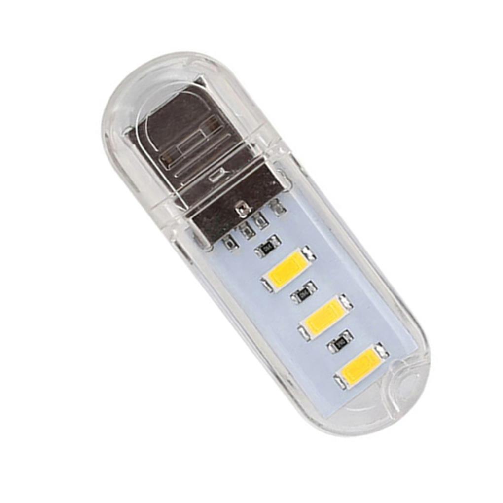 Đèn LED 3 Bóng 200LM 3000K / 7000K Cổng USB Bằng Nhựa Dùng Cho Máy Tính