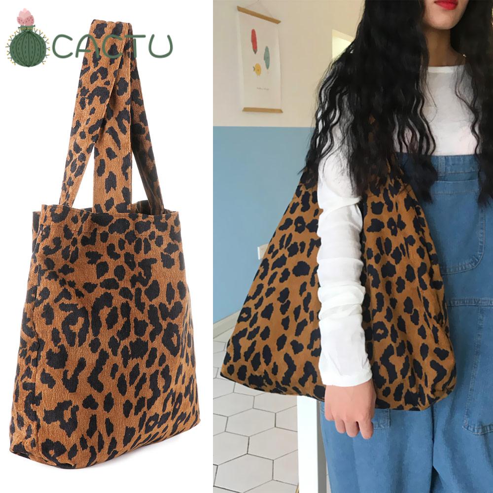 Túi Tote Đeo Vai Cỡ Lớn In Họa Tiết Da Báo Thời Trang Sang Trọng Cho Nữ