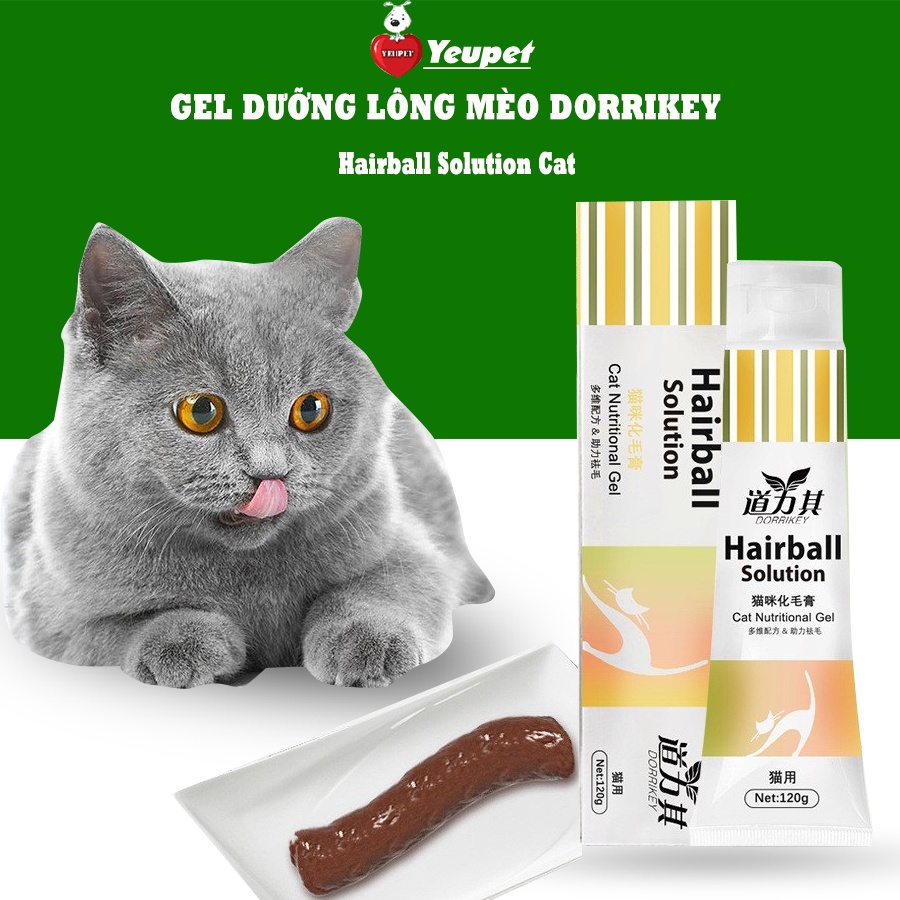 Gel dinh dưỡng cho mèo HAIRBALL SOLUTION bổ sung dinh dưỡng, điều hòa đường tiêu hóa-120g CSP56