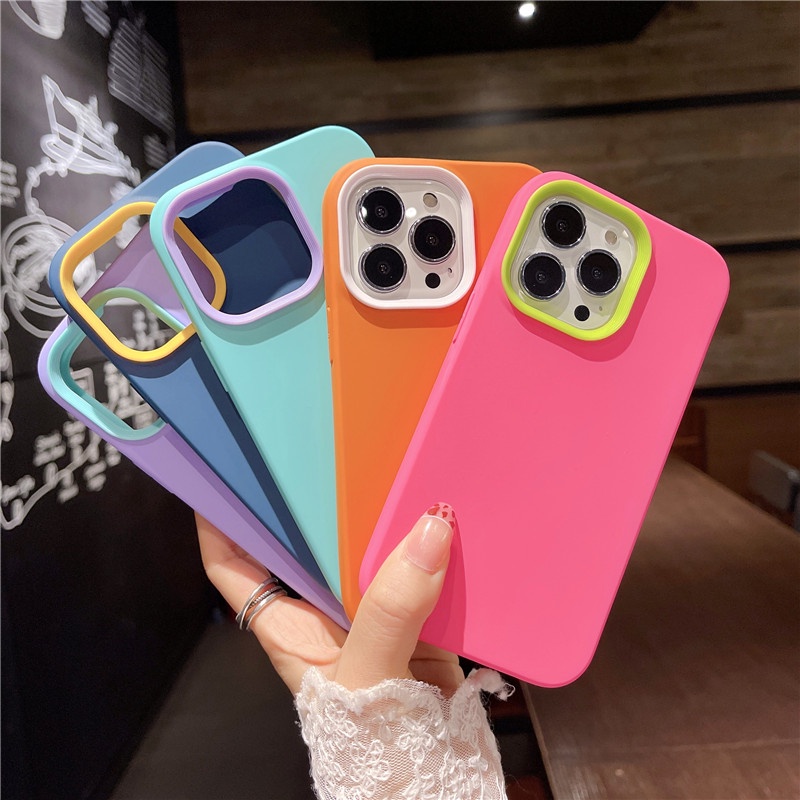 Ốp điện thoại cao su silicon màu trơn cho iPhone 11 Pro Max XS Max 7 Plus 8 X XR