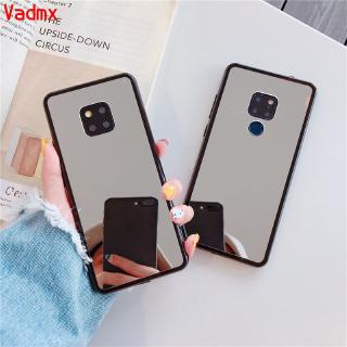 Ốp Lưng TPU Mềm Gương Cho Huawei Mate 30 P20 Lite 2019 Nova 5i 5 Pro 4 3i 3 2 Lite 2S Vỏ Gương Ốp Lưng Màu Đen