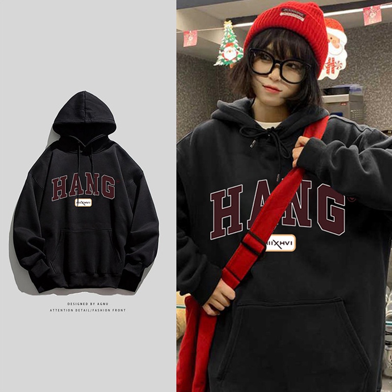 NRVP Áo Khoác Hoodie Tay Dài Dáng Rộng In Họa Tiết Phong Cách Hàn Quốc Dành Cho Nam Nữ
