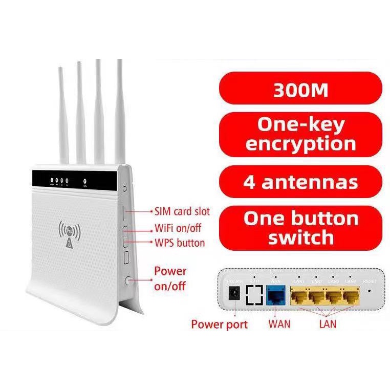 Bộ Phát Wifi từ sim 3G 4G Huawei B593, CPE LT280M - 4 Cổng Lan - Hỗ Trợ Kết Nối 32 Thiết Bị - Chuyên Dụng Cho Xe Khách