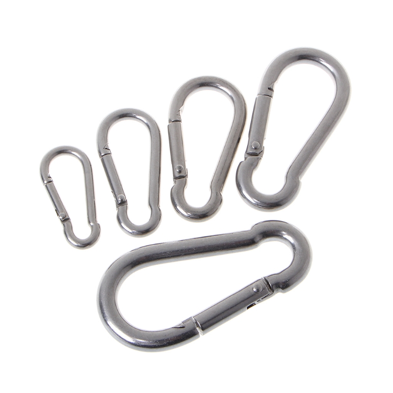 Móc khóa carabiner bằng thép không gỉ 304 khóa nhanh
