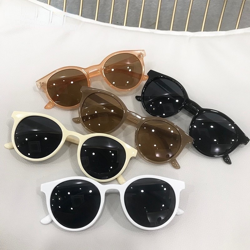 Kính mát chống tia UV gọng tròn đơn giản thời trang cho nam nữ