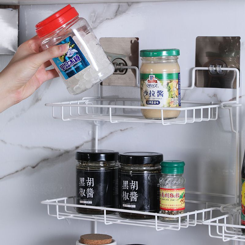 Kệ Dán Góc Tường Để Gia Vị Nhà Bếp,Đồ Dùng Phòng Tắm Siêu Chắc (kèm 2 miếng dán)