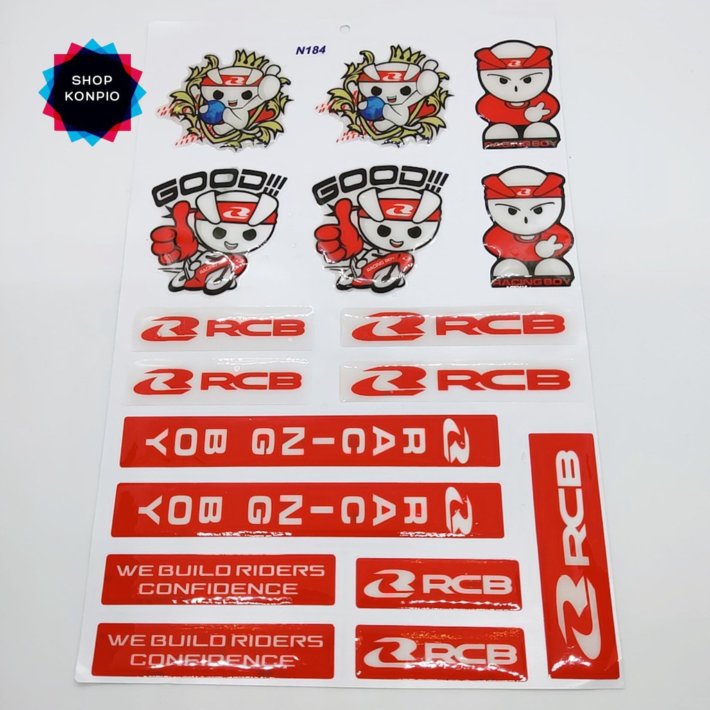 Bộ Tem RCB Dập Nổi Cao Cấp Dán Xe Máy, Ô Tô, Mũ Bảo Hiểm, Chống Thấm Nước, Chống Bay Màu