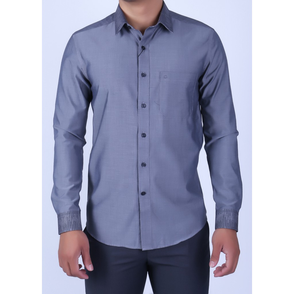 Áo sơ mi dài tay nam Owen chất Bamboo dáng Slimfit màu xám - AS91302DT