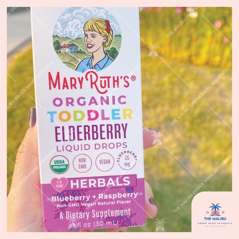Vitamin tổng hợp hữu cơ Mary Ruth's Organic Elderberry 30ml nhập Mỹ