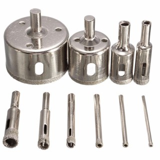 Bộ 10 mũi khoan tạo lỗ làm đồ sứ, cẩm thạch 3-50mm