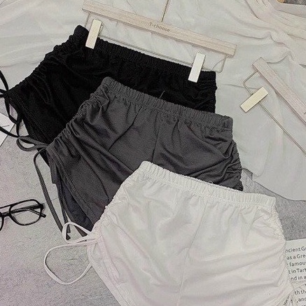 Quần tập gym thể dục, mặt nhà, đi bơi, Quần đùi rút dây nâng mông tập gym cho nữ