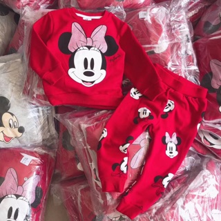 Set Bộ Mickey đỏ bé gái - MẪU MỚI.