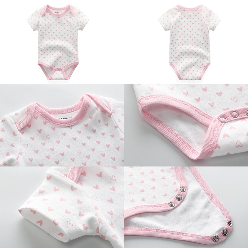 5 Áo liền quần vải cotton chất lượng cao cho trẻ sơ sinh 0-12 tháng