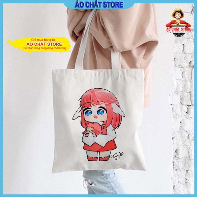 Túi tote túi vải Hero Team canvas xách vai in hình Simmy Sammy Đào Timmy phong cách Hàn Quốc đi học giá rẻ