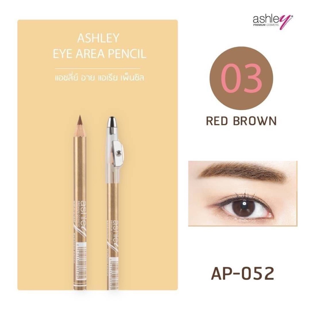 [ Chính Hãng ] Chì kẻ mày + chuốt gọt Thái Lan hãng cao cấp Ashley không trôi không lem Eyebrow Pencil - Thái Lan