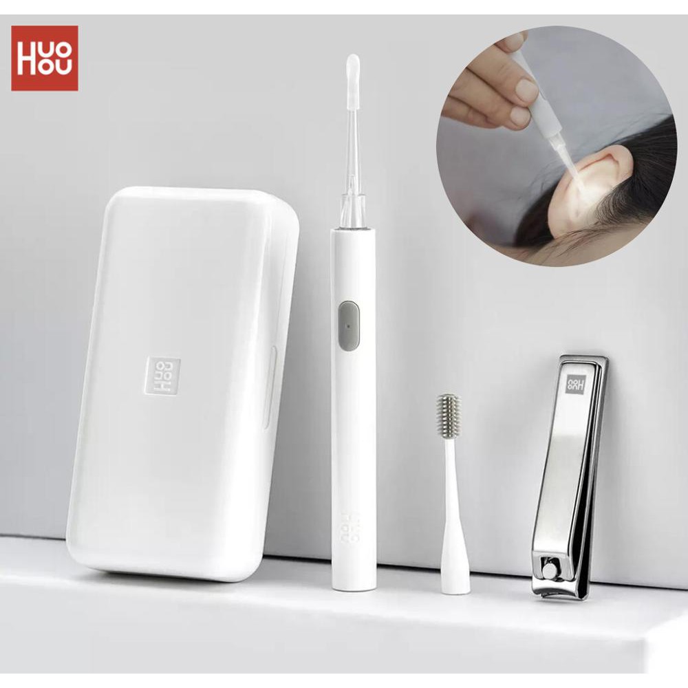Hộp dụng cụ lấy ráy tai phát sáng và cắt móng tay inox Xiaomi Youpin Huohou HU0125