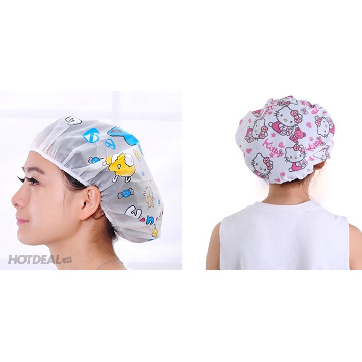 Combo 2 Khăn Trùm Tóc Chống Nước và Đắp Mặt Nạ