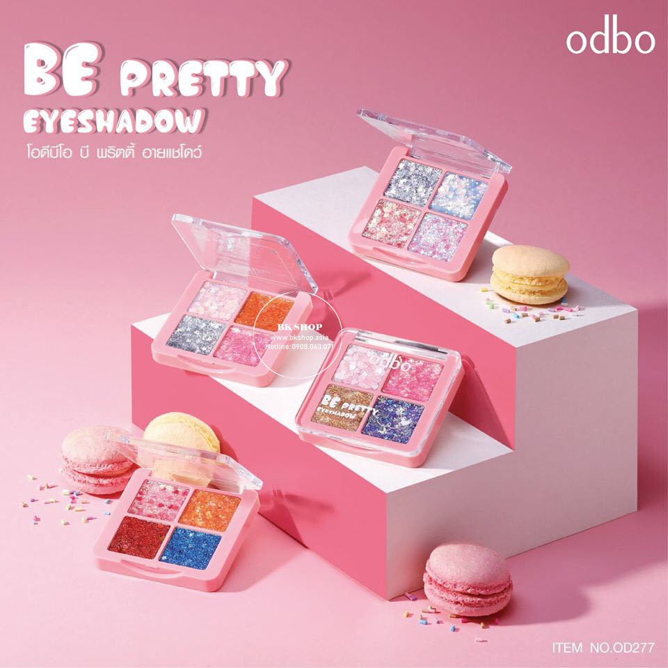 [Thái Lan] Bảng Phấn Mắt Đính Hạt Lấp Lánh Odbo Be Pretty OD277