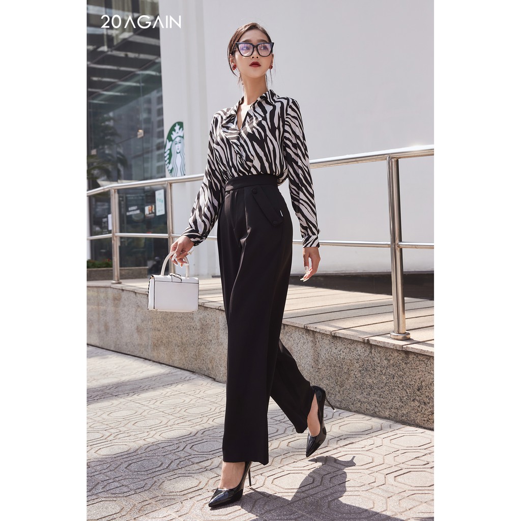 Quần Âu Cạp Đai Cài 20AGAIN QAA0908