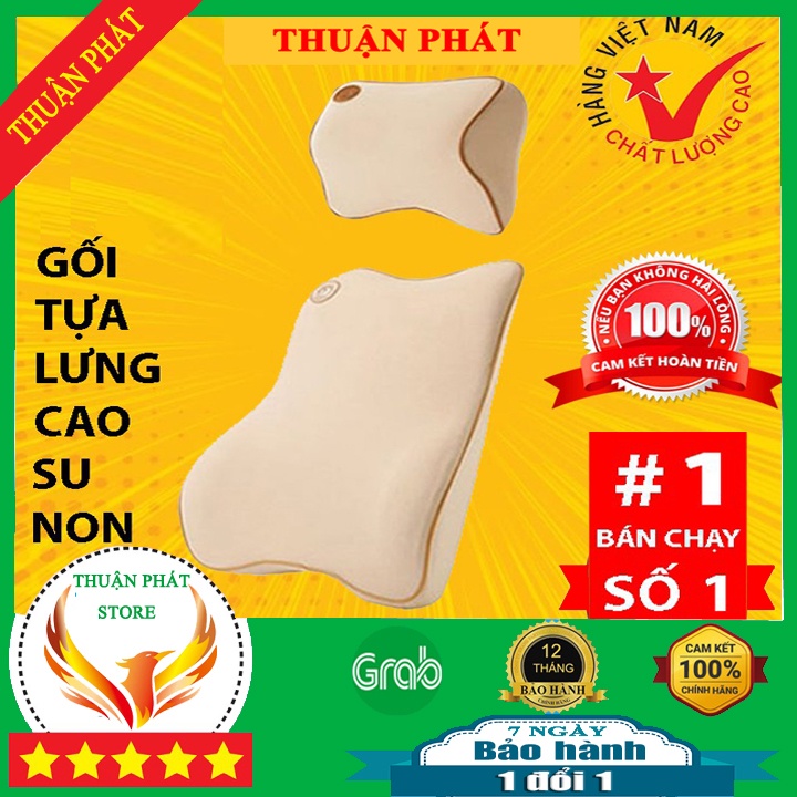 Gối tựa đầu ô tô - Tựa lưng ô tô chất liệu cao su non cao cấp bọc nỉ siêu đàn hồi dành cho xe hơi và ghế văn phòng