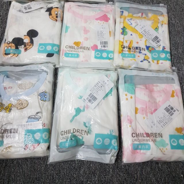 Combo 5 bộ cotton giấy cộc tay