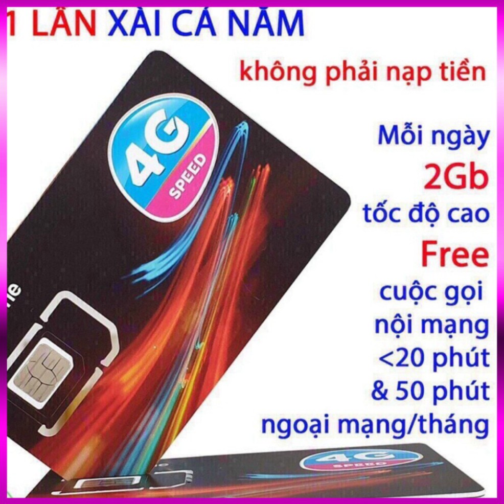 XẢ HÀNG  MIỄN PHÍ 1 NĂM – Sim 4g vinaphone gói cước Đỉnh 60 (60gb/tháng nghe gọi miễn phí) Có Video kèm test tốc độ XẢ H