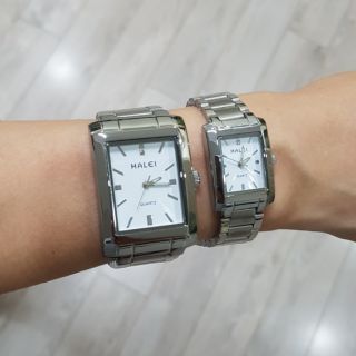 Đồng hồ cặp nam nữ Halei mặt vuông chính hãng chống nước