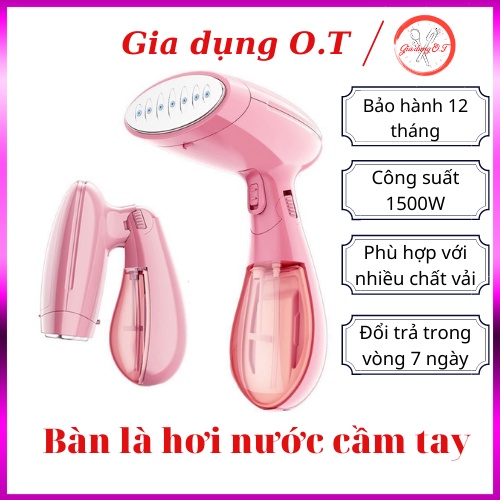 Bàn là hơi nước cầm tay mini 360 độ tiện , Bàn ủi hơi nước gấp gọn công suất 1500w đa năng không bị bỏng