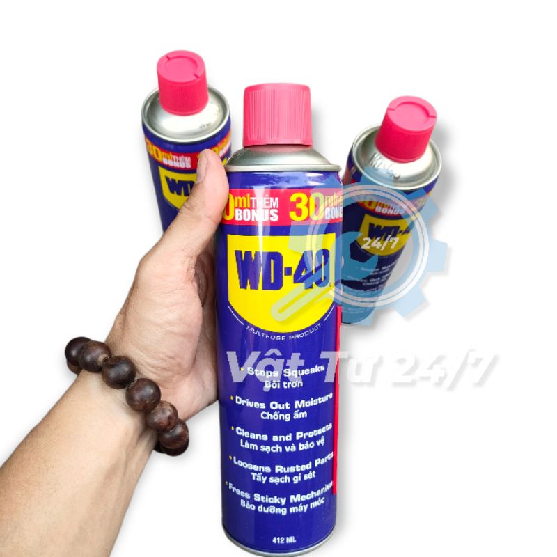 Dầu bôi trơn chống rỉ sét Đa Năng WD-40 dung tích 412ml WD40 nhập khẩu chính hãng