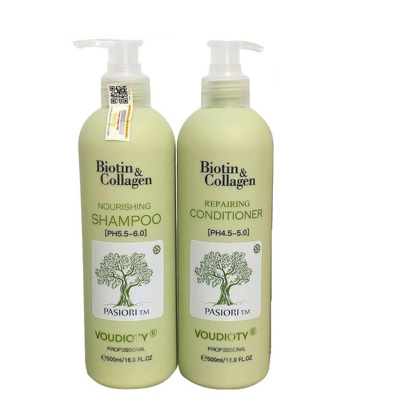 Dầu Gội Xả Biotin Collagen Trắng Giảm Rụng Tóc, Phục Hồi Tóc Khô Xơ, Hư Tổn