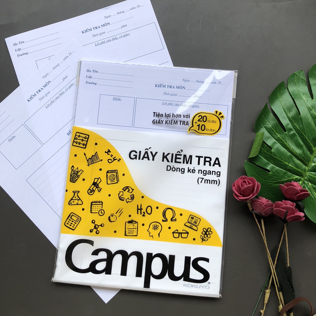 Giấy kiểm tra cấp 2 – Campus, Hồng Hà, Thiên Long, Classmate- các mẫu bán chạy - văn phòng phẩm Diệp Lạc
