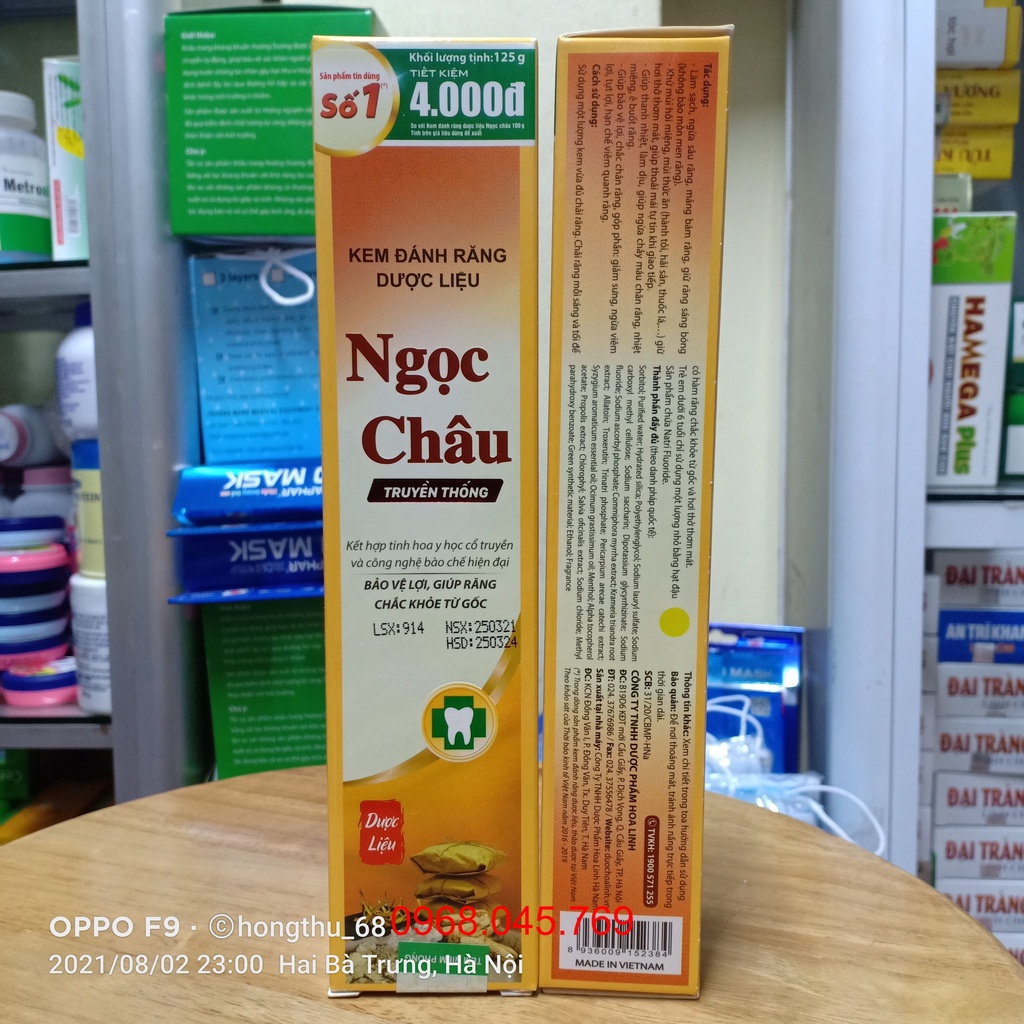 Kem đánh răng dược liệu Ngọc Châu trẻ em/người lớn