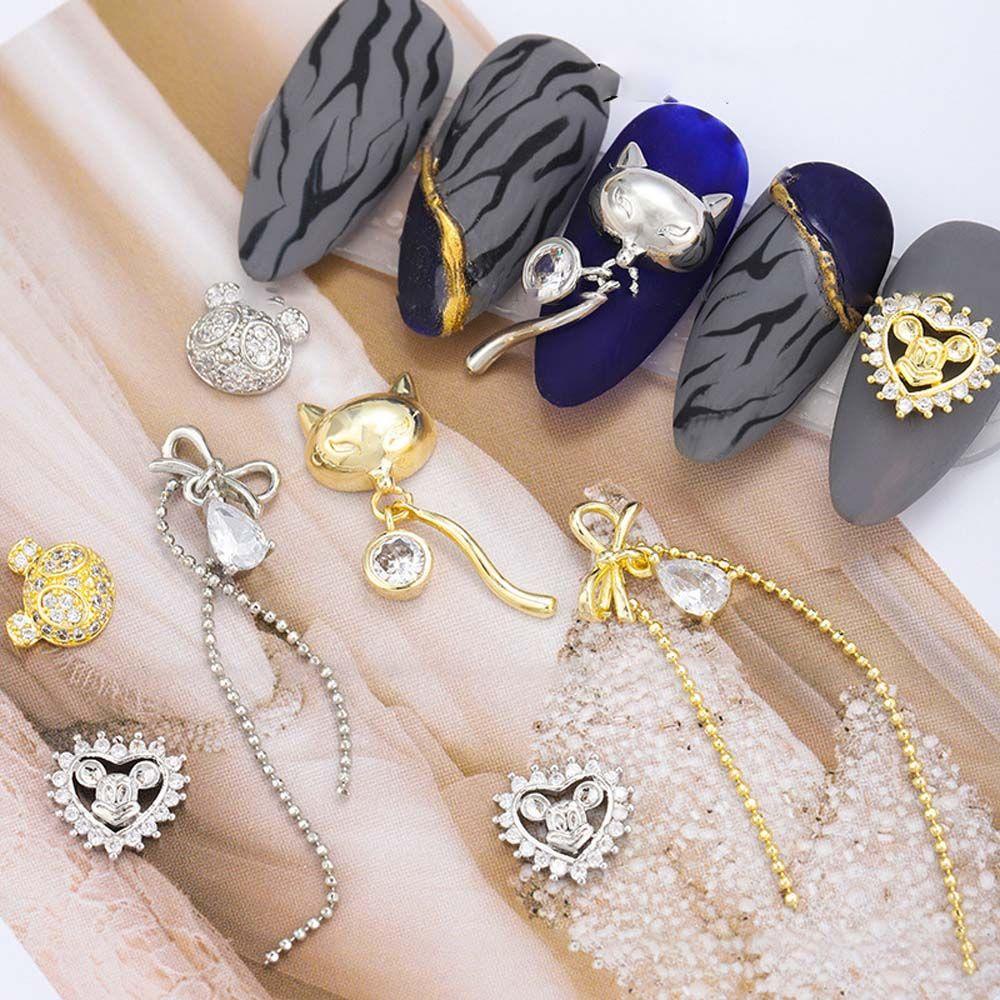 Phụ Kiện Nơ Tua Rua Lấp Lánh 3D Trang Trí Móng Nghệ Thuật|Phụ Kiện Trang Trí Móng Tay Nghệ Thuật