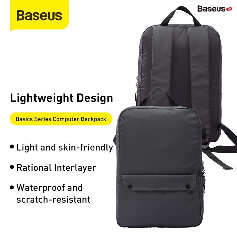Balo vải dù chống thấm nước Baseus Basics Series 13/16&quot; Computer Backpack dùng cho Tablet /Laptop/ Macbook