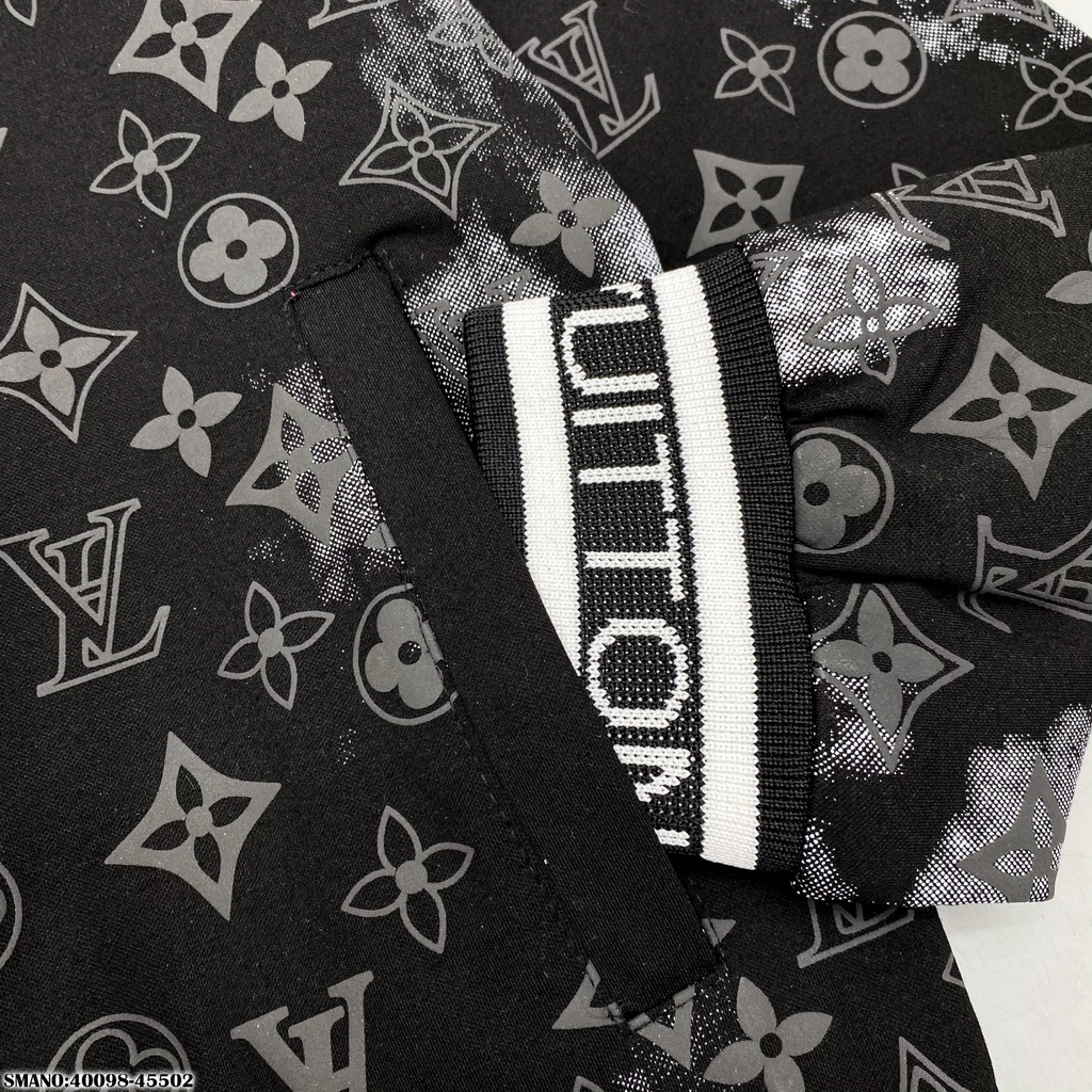 Áo Khoác Bomber Nam Lv Họa Tiết In Nổi Cực Chất . Áo Khoác Bomber Lv Chất Vải Dạ Cao Cấp Dành Cho Nam - MINH TÂY STORE