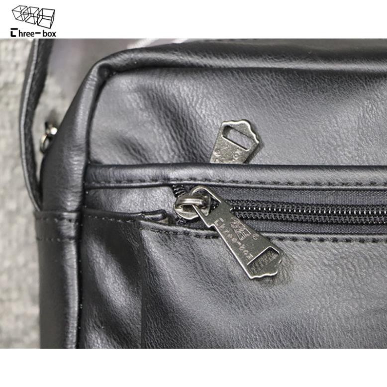 Túi đeo chéo da chống nước - hàng chính hãng Three Box