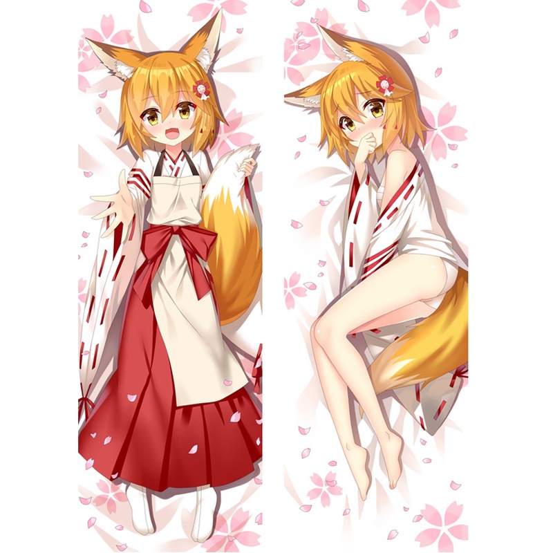 Vỏ Gối Ôm In Hình Nhân Vật Nữ Anime Sewayaki Kitsune No Senko San Dakim Sakura Quyến Rũ Ốp