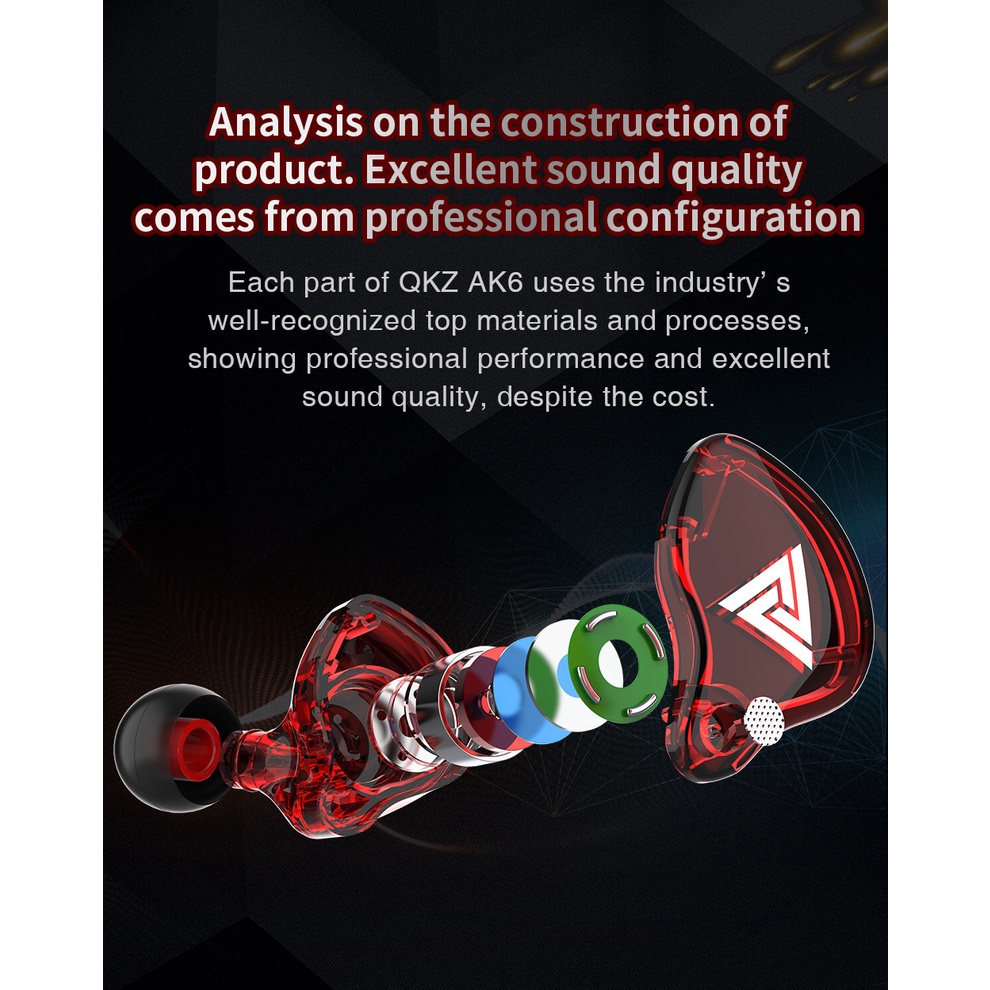 NUOWA  Tai Nghe Chống Ồn QKZ AK6 PRO Bass Siêu Khủng, Âm Thanh Cực Đỉnh, Nghe Nhạc Chơi Game Đỉnh Cao, XSmart