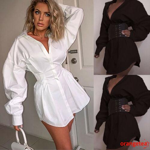 Váy tay dài cổ chữ V kiểu dáng thời trang quyến rũ dành cho nữ