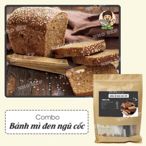 Set Bánh Mì Đen Tự Làm Tại Nhà ( Set 4-5 Chiếc) Tặng Kèm Công Thức - Nhớ Bếp - Bếp Có Gì