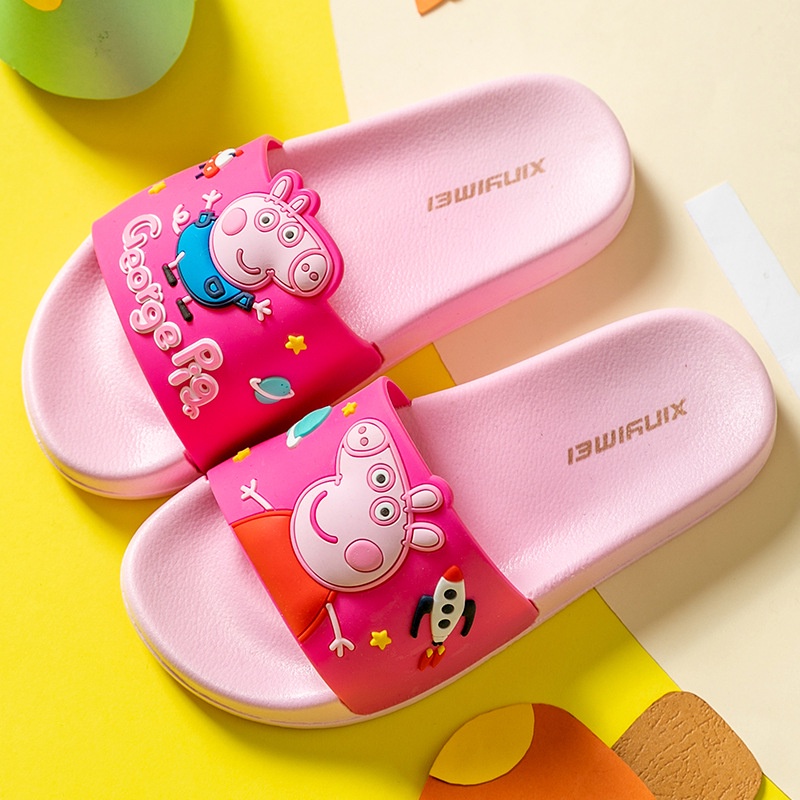 Dép Sandal Đế Mềm Chống Trượt Thoáng Khí In Hình Heo Peppa GP2 Thời Trang Mùa Hè Cho Bé