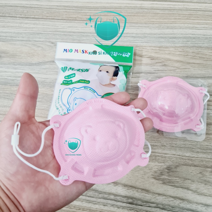 Khẩu trang gấu Mio mask công nghệ Nhật túi 3 cái dành cho bé 1-3 tuổi