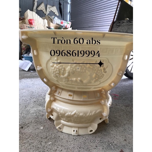 Khuôn đúc chậu tròn 60 đào rồng nhựa abs hàng việt nam dày dặn