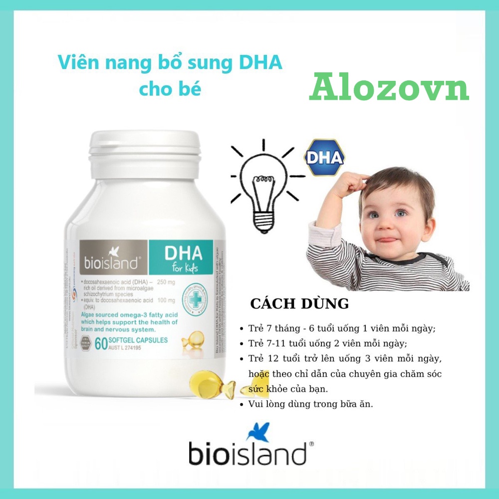 Combo Dha kids Bioisland và Canxi Milk Bioisland hỗ trợ bé tăng chiều cao và trí thông minh