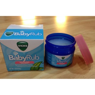 Dầu bôi ấm ngực giảm ho cho bé Vicks Baby Rub (Mỹ)