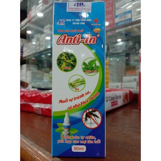 Chai xịt đuổi muỗi thảo dược Anti - In 60ml