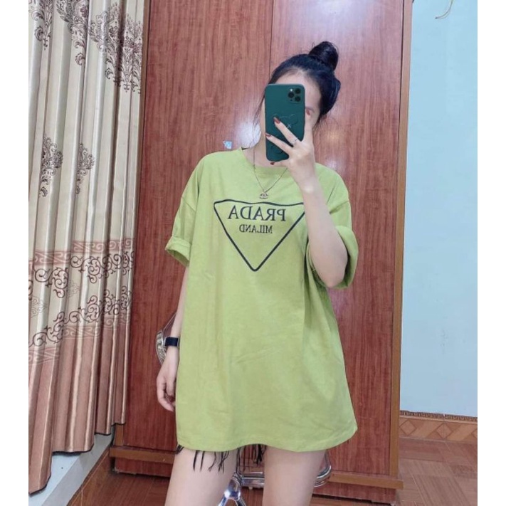 Áo thun nữ tay lỡ form rộng unisex chất cotton thoáng mát