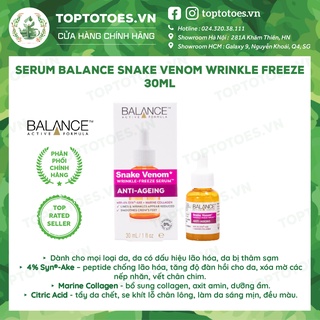 Serum chống lão hóa chứa nọc rắn Balance Snake Venom Wrinkle Freeze 30ml [NHẬP KHẨU CHÍNH HÃNG 100%]