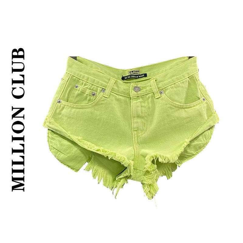 Bán Chạy!F & X Quần Short Denim Chữ A Ống Rộng Lưng Thấp Màu Hồng Cá Tính Phong Cách Hàn Quốc Cá Tính Dành Cho Nữ 2022